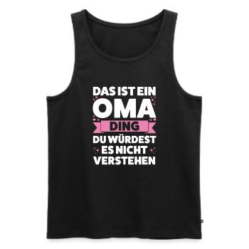 Oma Großmutter Großmütter Geschenk - Männer Premium Bio Tank Top - Schwarz - Vorne - AI Model Male 178 light (178cm)