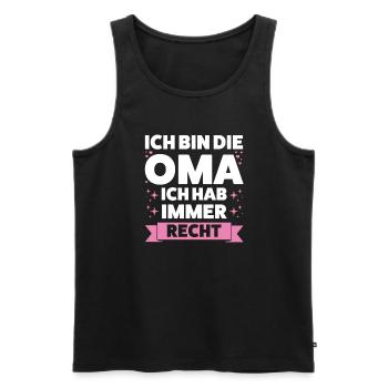 Oma Großmutter Großmütter Geschenk - Männer Premium Bio Tank Top - Schwarz - Vorne - AI Model Male 178 light (178cm)