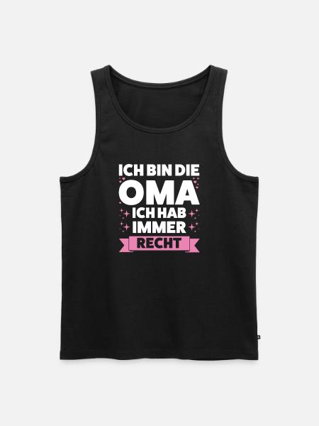 Oma Großmutter Großmütter Geschenk - Männer Premium Bio Tank Top - Schwarz