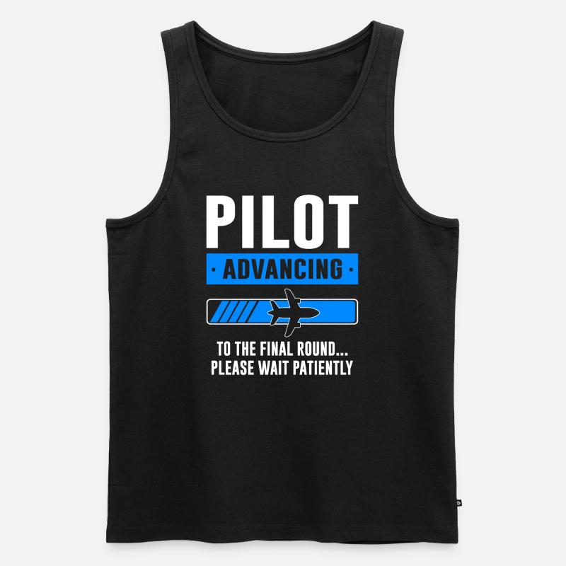 Pilot Pilot Flugzeug Geschenk - Männer Premium Bio Tank Top - Schwarz
