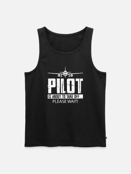Pilot Pilot Flugzeug Geschenk - Männer Premium Bio Tank Top - Schwarz