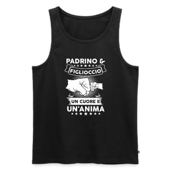 Pate & Patenkind Pate Patenkind Geschenk - Männer Premium Bio Tank Top - Schwarz - Vorne - AI Model Male 178 light (178cm)