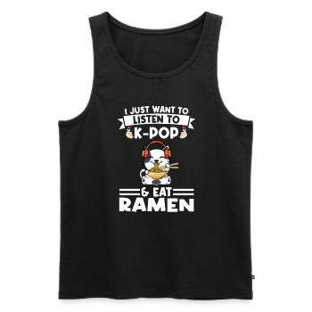 Ramen Merch Ramen kpop Katze Katze Lover Geschenk - Männer Premium Bio Tank Top - Schwarz - Vorne - Michal (187cm)