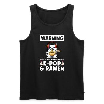 Ramen Merch Ramen kpop Katze Katze Lover Geschenk - Männer Premium Bio Tank Top - Schwarz - Vorne - Michal (187cm)