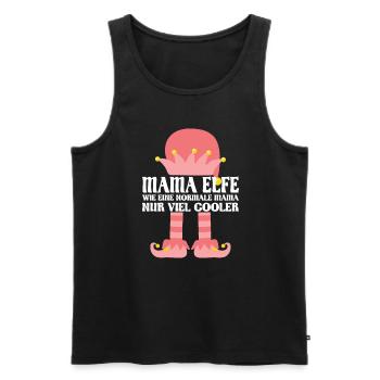 Mutter Elfe Mama Elf Geschenk - Männer Premium Bio Tank Top - Schwarz - Vorne - AI Model Male 178 light (178cm)