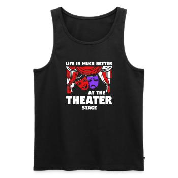 Theater Broadway-Musical Geschenk - Männer Premium Bio Tank Top - Schwarz - Vorne - Michal (187cm)