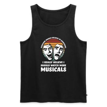 Theater Broadway-Musical Geschenk - Männer Premium Bio Tank Top - Schwarz - Vorne - Michal (187cm)