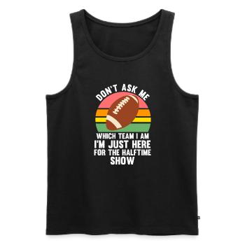 Go Sport Fußball Snacks Geschenk - Männer Premium Bio Tank Top - Schwarz - Vorne - Michal (187cm)