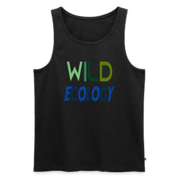 WILD ECOLOGY - Men's Premium Organic Tank Top - black - Front - AI Model Male 178 light (178cm)