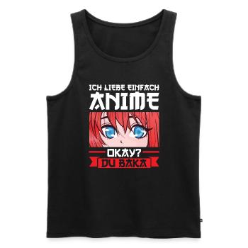 Anime Merch Manga Geschenk - Männer Premium Bio Tank Top - Schwarz - Vorne - Michal (187cm)