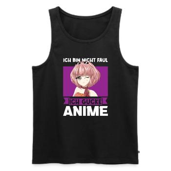 Anime Merch Japanisch Geschenk - Männer Premium Bio Tank Top - Schwarz - Vorne - Michal (187cm)