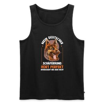Hund Hundebesitzer Hund Schäferhund Geschenk - Männer Premium Bio Tank Top - Schwarz - Vorne - Michal (187cm)