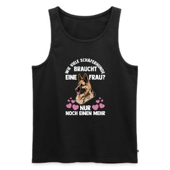 Hund Hundebesitzer Hund Schäferhund Geschenk - Männer Premium Bio Tank Top - Schwarz - Vorne - Michal (187cm)