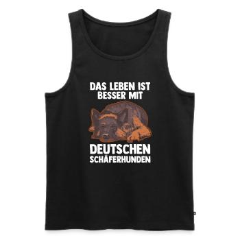 Hund Hundebesitzer Hund Schäferhund Geschenk - Männer Premium Bio Tank Top - Schwarz - Vorne - Michal (187cm)