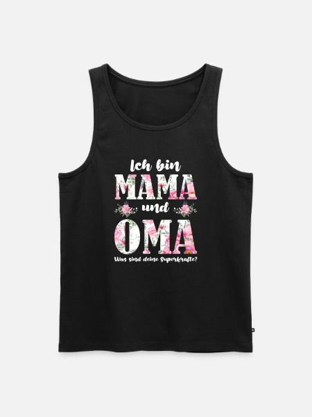 Mama Oma Mutter Geschenk - Männer Premium Bio Tank Top - Schwarz