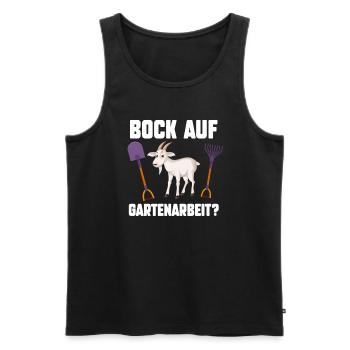 Gartenarbeit Garten Pflanzen Geschenk - Männer Premium Bio Tank Top - Schwarz - Vorne - Michal (187cm)