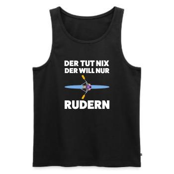 Rudern Sport Rudersport Geschenk - Männer Premium Bio Tank Top - Schwarz - Vorne - Michal (187cm)