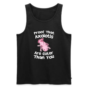 Axolotl Axolotl Tiergeschenk - Männer Premium Bio Tank Top - Schwarz - Vorne - AI Model Male 178 light (178cm)