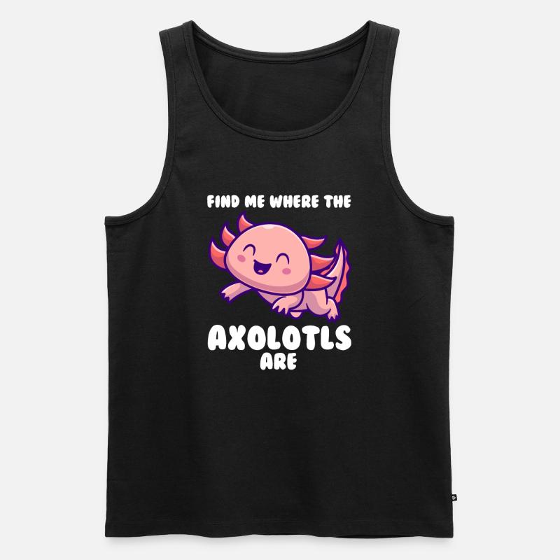 Axolotl Axolotl Tiergeschenk - Männer Premium Bio Tank Top - Schwarz