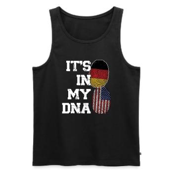 Deutschland Deutsch Deutsche Wurzeln Geschenk - Männer Premium Bio Tank Top - Schwarz - Vorne - Michal (187cm)