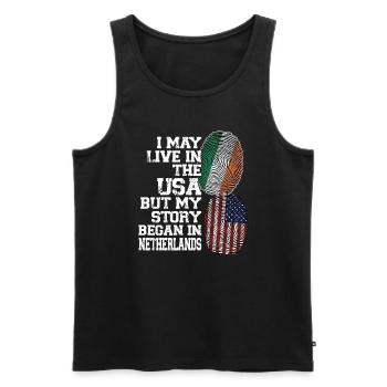 Irland Irisch Irische Wurzeln Geschenk - Männer Premium Bio Tank Top - Schwarz - Vorne - Michal (187cm)