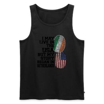 Irland Irisch Irische Wurzeln Geschenk - Männer Premium Bio Tank Top - Schwarz - Vorne - Michal (187cm)
