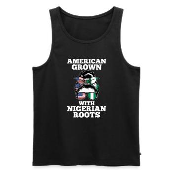 Nigerianer Nigeria Nigerianische Wurzeln Geschenk - Männer Premium Bio Tank Top - Schwarz - Vorne - Michal (187cm)
