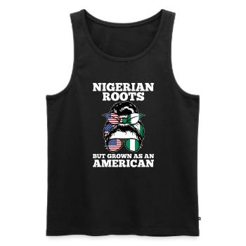 Nigerianer Nigeria Nigerianische Wurzeln Geschenk - Männer Premium Bio Tank Top - Schwarz - Vorne - Michal (187cm)