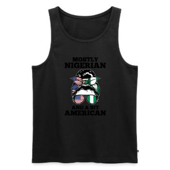 Nigerianer Nigeria Nigerianische Wurzeln Geschenk - Männer Premium Bio Tank Top - Schwarz - Vorne - Michal (187cm)