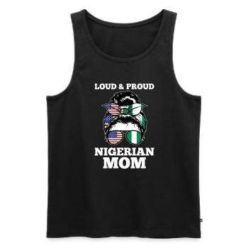 Nigerianer Nigeria Nigerianische Wurzeln Geschenk - Männer Premium Bio Tank Top - Schwarz - Vorne - Michal (187cm)