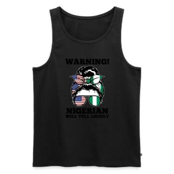 Nigerianer Nigeria Nigerianische Wurzeln Geschenk - Männer Premium Bio Tank Top - Schwarz - Vorne - Michal (187cm)