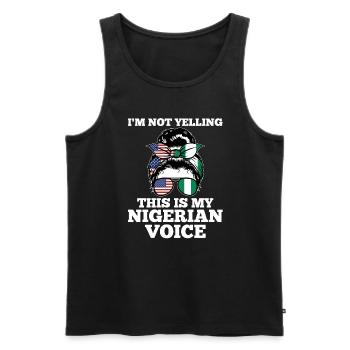 Nigerianer Nigeria Nigerianische Wurzeln Geschenk - Männer Premium Bio Tank Top - Schwarz - Vorne - Michal (187cm)