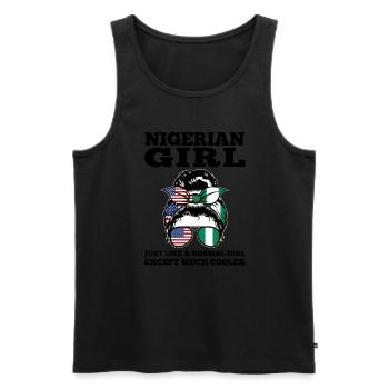 Nigerianer Nigeria Nigerianische Wurzeln Geschenk - Männer Premium Bio Tank Top - Schwarz - Vorne - Michal (187cm)
