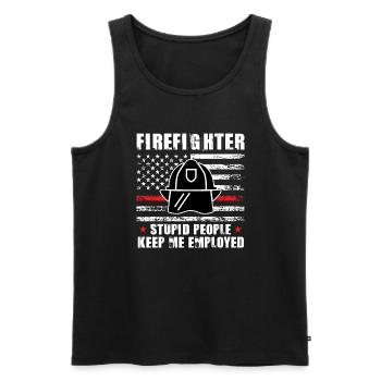 Feuer Feuerwehr Feuerwehr Geschenk - Männer Premium Bio Tank Top - Schwarz - Vorne - Michal (187cm)