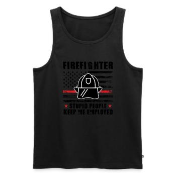 Feuer Feuerwehr Feuerwehr Geschenk - Männer Premium Bio Tank Top - Schwarz - Vorne - Michal (187cm)
