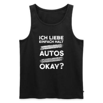 Auto Garage Autos Geschenk - Männer Premium Bio Tank Top - Schwarz - Vorne - Michal (187cm)