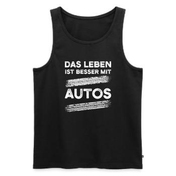 Auto Garage Autoliebhaber Geschenk - Männer Premium Bio Tank Top - Schwarz - Vorne - Michal (187cm)