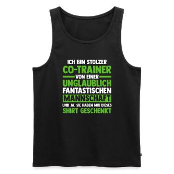 Co-Trainer Sport Trainer Geschenk - Männer Premium Bio Tank Top - Schwarz - Vorne - AI Model Male 178 light (178cm)