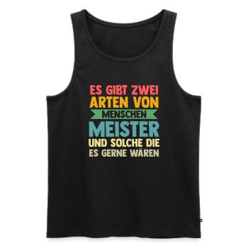 Meister Prüfung Meisterprüfung Geschenk - Männer Premium Bio Tank Top - Schwarz - Vorne - Michal (187cm)