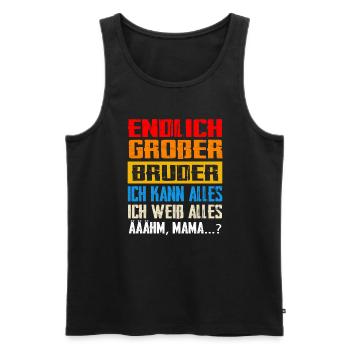 Großer Bruder Familie Grosser Bruder Geschenk - Männer Premium Bio Tank Top - Schwarz - Vorne - Michal (187cm)