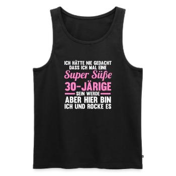 30. Geburtstag 30 Jahre 30 Jahre alt Geschenk - Männer Premium Bio Tank Top - Schwarz - Vorne - Michal (187cm)
