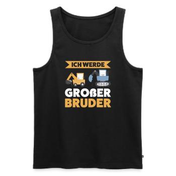 Großer Bruder Bagger Grosser Bruder Geschenk - Männer Premium Bio Tank Top - Schwarz - Vorne - Michal (187cm)