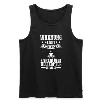 Helikopter Pilot Helikopter Pilot Geschenk - Männer Premium Bio Tank Top - Schwarz - Vorne - Michal (187cm)