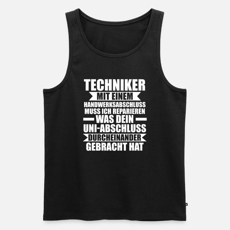 Techniker Beruf Beruf Geschenk - Männer Premium Bio Tank Top - Schwarz