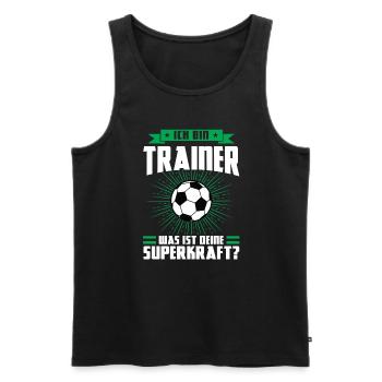 Fußball Trainer Sport Fußballer Coach Geschenk - Männer Premium Bio Tank Top - Schwarz - Vorne - Michal (187cm)