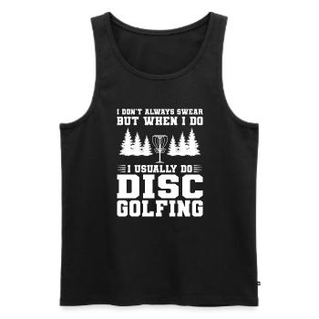 Discgolfer Discgolf Discgolfing Geschenk - Männer Premium Bio Tank Top - Schwarz - Vorne - Michal (187cm)