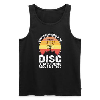 Discgolfer Discgolf Discgolfing Geschenk - Männer Premium Bio Tank Top - Schwarz - Vorne - Michal (187cm)