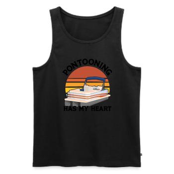 Ponton Pontonierboot Geschenk - Männer Premium Bio Tank Top - Schwarz - Vorne - Michal (187cm)