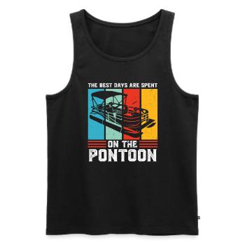 Ponton Pontonierboot Geschenk - Männer Premium Bio Tank Top - Schwarz - Vorne - Michal (187cm)