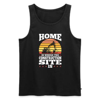 Baustelle Bauherr Geschenk - Männer Premium Bio Tank Top - Schwarz - Vorne - AI Model Male 178 light (178cm)